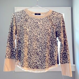 Aqua long sleeve printed girls shirt